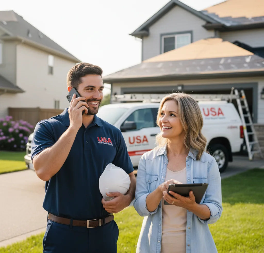 USA Roof Repair Experts customer support in Esko